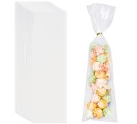SOFPLATE 200Pcs 2.8 x 10 Inch Cello Cookie Bags Small Cellophane Jewellery Pouch Long OPP Wedding Food Clear Party Favor Bag for Packaging Goodie Pastry Candy Popcorn Chocolate Gifts Wrap Packing