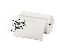 SOFPLATE 200Pcs Direct Thermal Label Thermal Vinyl Label Roll White PET Self Adhesive Paper 2 x 2.75 Inch Rectangle Name Custom Printer Tag Decals for DIY Logo Design QR Code Office Address Making