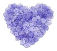 SOFPLATE 200Pcs Plastic Learning Counters Purple Counting Chips Round Flat Discs Decorative Christmas Ornament Disks Markers Translucent Circles Mosaic Tile for Math Practice Learning School Supplies