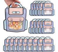 SOFPLATE 20Pcs 18x21cm Backpack Goodie Bags Cartoon Party Favor Bags Bulk Reusable Back to School Birthday Party Gift Bag with Handle Candy Bags for Snacks Food Storage Packaging Christmas Weddings