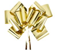 SOFPLATE 23 Inch Big Gold Bow Large Car Bows Plastic Giant Huge Gift Wrapping Present Birthday Christmas Wedding Reception Cars Decorations Ribbon Set for Indoor Outdoor Party Anniversary Ornaments
