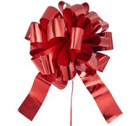 SOFPLATE 24 Inch Big Car Bow Happy Birthday Car Ribbon Glossy Metallic Red Large Giant Gift Wrapping Pull Bows for Holiday Presents Birthday Christmas Wedding Gift Party Decor Truck New House Bicycle