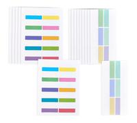 SOFPLATE 240Pcs Sticky Note Tabs Colorful Sticky Tabs Small 1 Inch Book Flags Strip Transparent Label Stickers Annotating Index Page Markers for Reading Notes Books Classify Files Supplies Planner