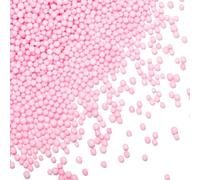 SOFPLATE 25G 2.5mm to 3.5mm Small Foam Beads Bulk Foam Filler Balls Mini Tiny Smooth Round Polystyrene Pink Ball Bead Vase Filler Bean Bag Pillow Filling for Art Crafting DIY Wedding Party Decoration
