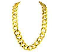 SOFPLATE 27.56 inch/70cm Gold Chunky Chain Necklace Rapper Cuban Link Chain Acrylic Big Thick Punk Style Faux Costume 80s 90s Necklace Accessory for Clothing Costume Bar Party DIY Jewelry Decoration
