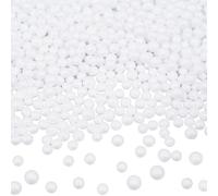 SOFPLATE 28G 7mm to 9mm Small White Foam Beads Foam Ball Beads Mini Smooth Round Crafting Polystyrene Vase Filler Bean Bag Stuffing Filling Bead for Art Crafts DIY Wedding Holiday Party Decoration