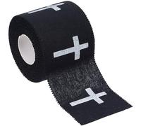 SOFPLATE 2in x 23ft Sports Wrap Cross Athletic Wrist Tape Cotton Black Soft Self Adhering Bandage Bible Verse Injury Wraps Athletic Tapes for Soccer Football Baseball Gymnastics Boxing Church Gifts