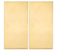 SOFPLATE 2Pc 4 x 2 Inch Metal Brass Sheet 2mm Thick Solid Brass Plate Unplated Solid Copper Stock Material Sheets for Industrial Use Stamping Building Decoration Crafts Model Repair DIY Project