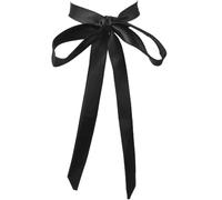 SOFPLATE 2Pcs 60.47 Inch Black Ribbon Bowtie Self Tie Bowties Adjustable Satin Cloth Folding Bow Neckties for Wedding Sash Belt Uniform School Office Cosplay Dress Party Supplics Clothes Accessory