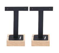 SOFPLATE 2Pcs Black Velvet Earring Display T Bar Jewellery Display Stand 2.13 x 4.53 Stud Hoop Earring Holder Countertop Showcase Hanging Jewellery Organizer Towers for Selling Store Bracelet Trade