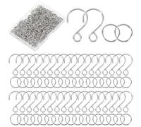 SOFPLATE 300Pcs 150 Sets Silver S Shaped Hooks S Shaped Crystal Hooks Bulk Stainless Steel Tiny Small Ornaments Hangers for Decoration Christmas Sun Catchers DIY Crafts Crystal Curtain Beginner Adults