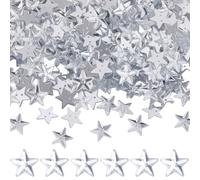 SOFPLATE 300Pcs Star Sew on Rhinestones Acrylic Rhinestones with 2 Holes 13x14mm Mini Clear Crystal Faceted Stars Flat Back Gems for Jewellery Making Crafts Wedding Clothes Bags Party Embellishments