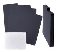 SOFPLATE 30Pcs CD DVD Dividers Record Dividers with Alphabet Letter Tabs 6x5 Inch Black Plastic Index Card Holder Organizer Guides Reusable Separators for Album File Record Home Classroom Office Book