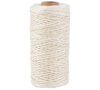 SOFPLATE 328 Feet/100M 1mm Hemp Cord Thin Twine String White Jute Rope Craft Beading Cord for Jewelry Making Braiding Gift Wrapping Art Decoration Gardening Climbing Plant Packing Bundling DIY Crafts
