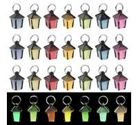 SOFPLATE 35Pcs 7 Colors Glow in The Dark Resin Charms Dollhouse Light Kit Small Colorful Luminous Miniature Micro LED Model Props Charms Accessories for Dollhouse Landscape Christmas Crafts DIY Decor