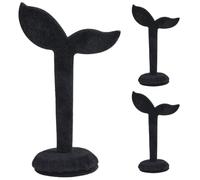 SOFPLATE 3Pcs Jewellery Showcase Counter Black Velvet Earring Holder 1.91 x 4.65 Stud Hoop Earring Display Showcase Hanging Jewellery Organizer Towers for Selling Store Bracelet Photography Trade