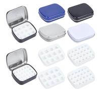 SOFPLATE 4 Sets 4 Colors Tin Storage Box Watercolor Travel Palette Box Mini Empty Plastic 12 24 Wells Mixing Tray Travel Pocket Painting Portable Watercolor Paint Palette for Artists Outdoor Sketching