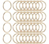 SOFPLATE 40Pcs Non Welded Metal O Ring Macrame Metal Rings 39mm Gold Iron Round Heavy Duty Hanging Multi Purpose Link Ring Buckle Connectors for Macrame Handbag Dog Leashes Belt Luggage Accessories