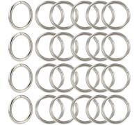 SOFPLATE 40Pcs Non Welded O Ring Round Metal Craft Rings Heavy Duty 25mm Silver Iron Multi Purpose Macrame Hanging Link Buckle Rings Connectors for Macrame Handbag Dog Leashes Belt Luggage Accessories