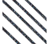 SOFPLATE 5 Rolls Black Rhinestone Self Adhesive Tape Crushed Diamond Crystal Rhinestone Diamond Ribbon Strips Sticker Trimming for Crafting Arts Wedding DIY Party Clothing Car Phone Embellishment