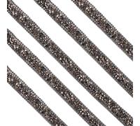 SOFPLATE 5 Rolls Black Rhinestone Strips Sparkly Rhinestone Tape roll Self Adhesive Crushed Diamond Ribbon Strip Resin Gem Tapes for Crafting Arts Wedding DIY Party Clothing Car Phone Decorations