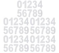 SOFPLATE 5 Sets Reflective Mailbox Number Stickers Reflective Number Decals 2 Inch 0 to 9 PET Vinyl Waterproof Die Cut White Adhesive Stickers for Mailbox Signs Door Cars Trucks Home Business Address