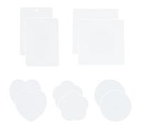 SOFPLATE 5 Styles 10Pcs Magic Foam Texture Paper 3D Art Drawing Paper White Sponge Fibre Puff Art Blank Paint Sheet Cellulose Cards Magic Canvas for Painting Handmade DIY Art Craft Supplies Adult