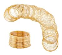 SOFPLATE 500 Loops 22 Gauge Steel Memory Wire Bracelets Bulk jewellery Memory Wire Beading gold cuff bangle Findings for jewellery Making Supplies DIY Crafts Bracelets Rings Necklace Wrap Art Creation