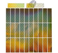 SOFPLATE 500Pcs Rectangle Security Tamper Evident Seal Hologram Security Labels Gold 3D Authentic Warranty Void Self Adhesive Genuine Proof Evident Seals Tamper Stickers for Office Mailing Packaging