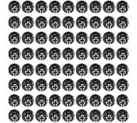 SOFPLATE 500Pcs Round Cross Spacer Beads 8mm Acrylic Bead Silver Easter Crosses Crucifix Pattern Holy Black Ball Shaped Loose Spacers for Bracelets Earrings Necklaces Pendants Jewellery Making Crafts