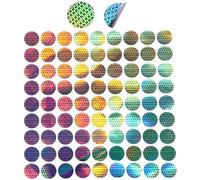 SOFPLATE 500Pcs Silver Security Tamper Evident Seal Round Hologram Stickers 3D Genuine Authentic Security Custom Void Sticker Tamper Proof Labels for Packaging Sealing Delivery Supplies Office Seller