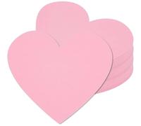 SOFPLATE 50Pcs 4 Inch Pink Heart Cutouts Paper Hearts Cut Outs Bulletin Board with 50Pcs Round Double Sided Tape for Valentine's Day DIY Crafts Projects Bulletin Board Party Home Wall Decorations