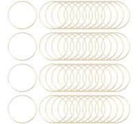 SOFPLATE 50pcs 50mm Circle Earrings Findings Round Beading Hoops Golden Brass Circles Link Open Bezel Frame Rings for DIY Jewellery Making Art Creation Gift Earring Necklace Earring Bulk Supplies