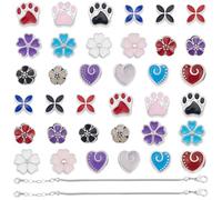 SOFPLATE 52Pcs Snake Chain Bracelet kit European Beads Bulk Silver Chain Link with Heart Lobster Clasp Heart Flower Spacer Adjustable Extender Links for Jewellery Making DIY Craft Supply Beginner