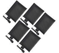 SOFPLATE 5Pcs 3 x 4.5 Inch Mini Mesh Zipper Bags Black Mesh Cosmetic Pouch Nylon Portable Makeup Toiletry Bag Organizer Key Card Holder for Travel Organizing Purse Home Office Lipstick Brushes Women