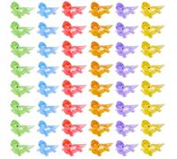 SOFPLATE 60Pcs 6 Colors Glow in The Dark Animals Figures Mini Resin Lizards Small Cute Colorful Micro Landscape Decoration Luminous Tiny Animals Bulk for Fairy Garden Moss Terrarium DIY Crafts Decor