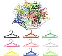SOFPLATE 60Pcs Hanger Shaped Paper Clips Paperclips Small Bulk Mini Tiny Colorful Iron Metal Wire Cute Bookmark Planner Wedding Funny Paper Clip for Document Organizing Office Gifts Supplies Decor