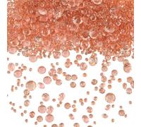 SOFPLATE 6300Pcs Rose Gold Scatter Crystals Acrylic Scatter Diamonds Confetti Crystal Vase Fillers Beads Rhinestones for Table Wedding Decorations Bridal Shower Decorations 3MM 4MM 6MM 8MM 10MM