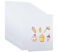 SOFPLATE 6Pcs Clear Heat Shrink Plastic Sheet Shrinky Dink Paper Bulk Single Sided Printing Transparent Art Papers Rectangle Sanded Film for Drawing Craft Earrings Necklace Key Chains Inkjet Printer