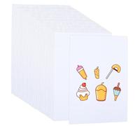 SOFPLATE 6Pcs Heat Shrink Sheet White Shrink Film Bulk 11.7 x 8.3 Inch Large Opaque Single Sided Printing Rectangle Creative Craft Activity Set Plastic Sheets for Ink Jet Printers Mothers Day Ornament