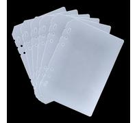 SOFPLATE 6Pcs Nail Book Pages Press on Nails Binder Clear Plastic A5 6 Holes Waterproof Rectangle Organizer Display Storage Books Insert Divider Sheets Page for Fingernail Salon Art Packaging Supplies