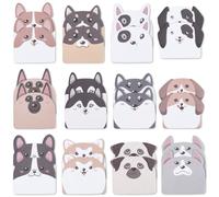SOFPLATE 720Pcs 60 Sheets 12 Styles Cute Sticky Notes Set Dog Animal Memo Pad Cartoon Notepad Writing Reminder Page Markers Flags for Veterinary Gifts Party Bags Filler School Office Memo Supplies