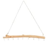 SOFPLATE 9 Hook Branch Hanger Wall Mounted Jewellery Holder Natural Wood Farmhouse Vintage Easy to Use Necklace Driftwood Hooks with Twine Rope for Dried Flowers Keys Crafts Home Decoration Supplies