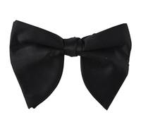 SOFPLATE Mens Black Bowtie Formal Black Adjustable Bow Tie Satin One Size Fits All Pre Tied Soft Smooth Plain Style Silk Wedding Bowtie for Tuxedo Banquets Formal Wear Vest Party Graduation Gift
