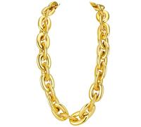 SOFPLATE Plastic Necklace Chunky Hip Hop Cuban Link Necklace Thick Big 80s 90s Punk Style Curb Rapper Costume Turnover Necklaces for Men Women Jewelry Accessory Decoration, 35in, Plastic