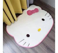SOFPRO Area Rugs Kawaii Carpet Super Soft Area Rugs Cute Cartoon Kitten Face Pattern Bedroom Mats,Luxury Shaggy High Absorbent and Anti Slip