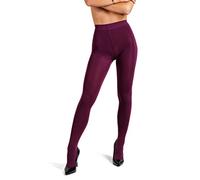 sofsy Super Opaque Tights for Women - Resistant Stretch Coverage Pantyhose Stockings | 100 Den Bordeaux Burgundy Red Medium