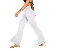 sofsy White Mesh Swimsuit Cover Up Pants for Women Sheer Beach Sexy Swimwear Coverup Pant See Through Swim Bikini Bathing Suit Plus-Size Large