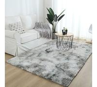 Soft 100x120cm Living Room Rug Extra Large Washable Carpet Floor Mats Shaggy Thick Warm for Bedroom Living Kids Dining Dorm Indoor, Light Gray