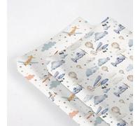 Soft 2 Pack Plane Clouds Stars Pattern Baby Changing Pad Covers for Infant Newborn, Unisex Hot Air Balloon Nursery Fitted Diaper Changing Table Pad Mat Sheets for Boys Girls-16x32